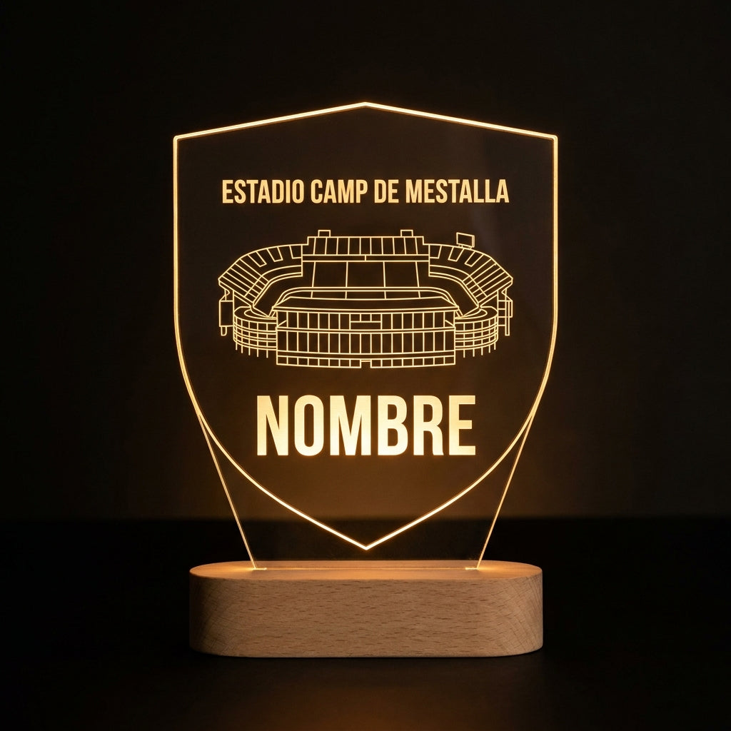 Lámpara estadio Mestalla Valencia CF personalizada