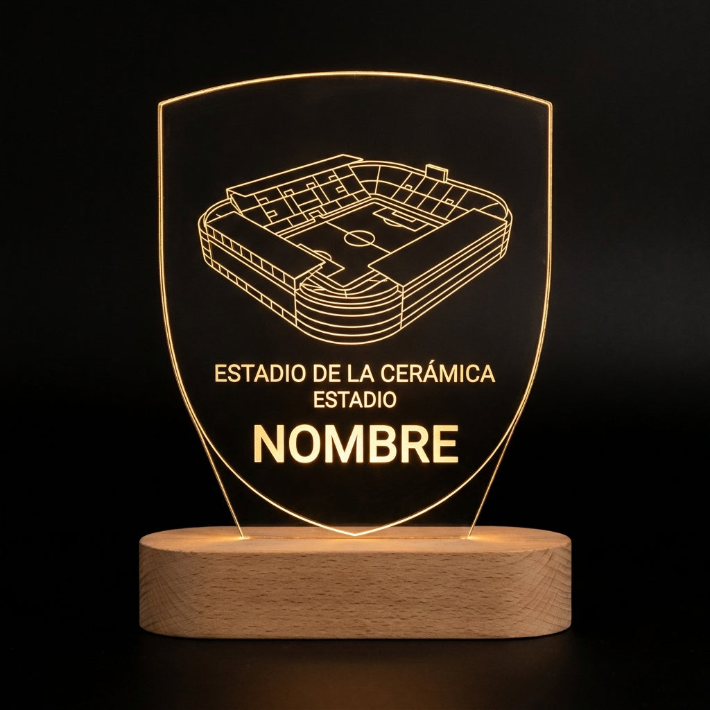 Lámpara Estadio de la Cerámica Villarreal CF personalizada