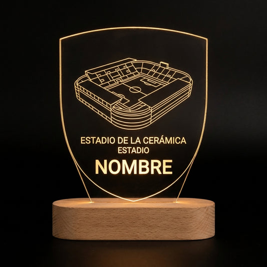 Lámpara Estadio de la Cerámica Villarreal CF personalizada