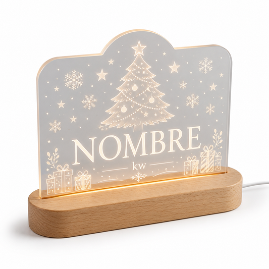 Lámpara de Navidad personalizada con nombre decoración navideña LED
