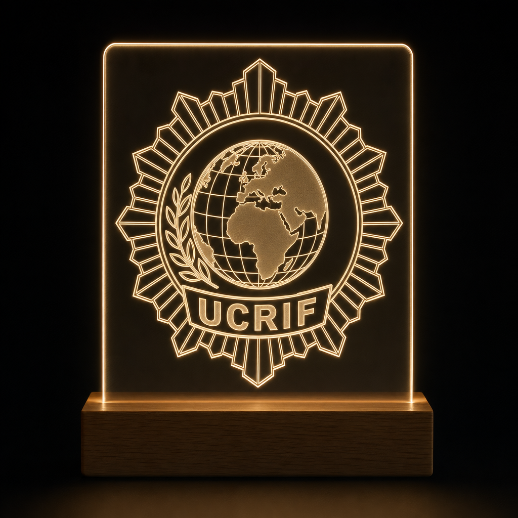 Lámpara Policía Nacional UCRIF extranjería y fronteras personalizada LED