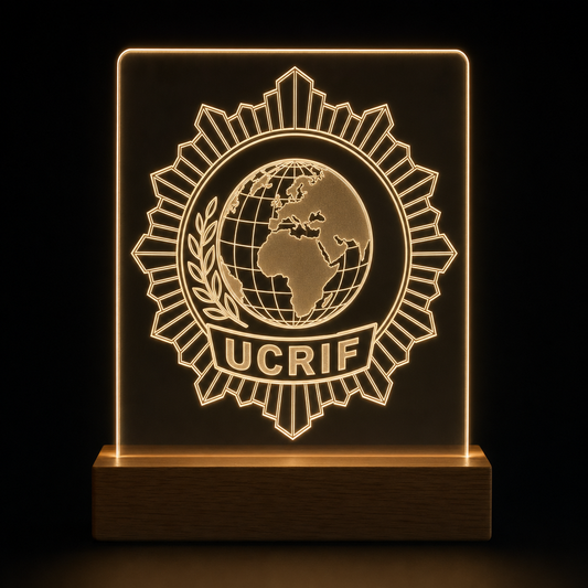 Lámpara Policía Nacional UCRIF extranjería y fronteras personalizada LED