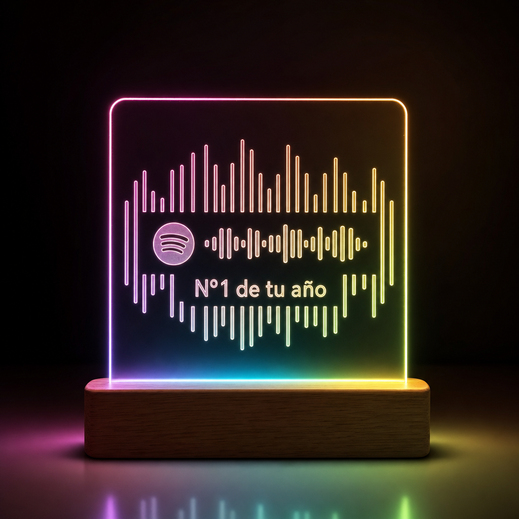 Lámpara Spotify cumpleaños personalizada canción del año que naciste
