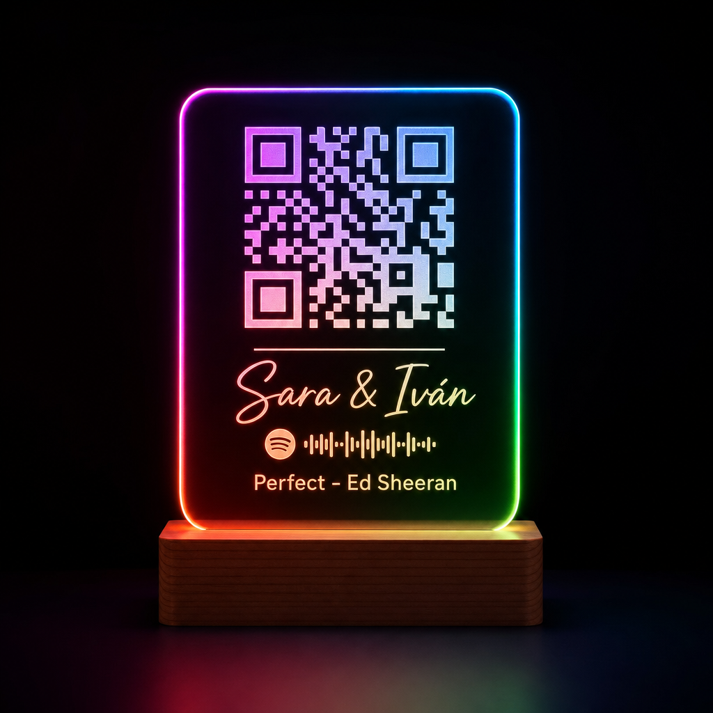 Lámpara Spotify personalizada con tu canción LED metacrilato