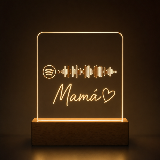 Lámpara Spotify para mamá la canción que os une personalizada LED